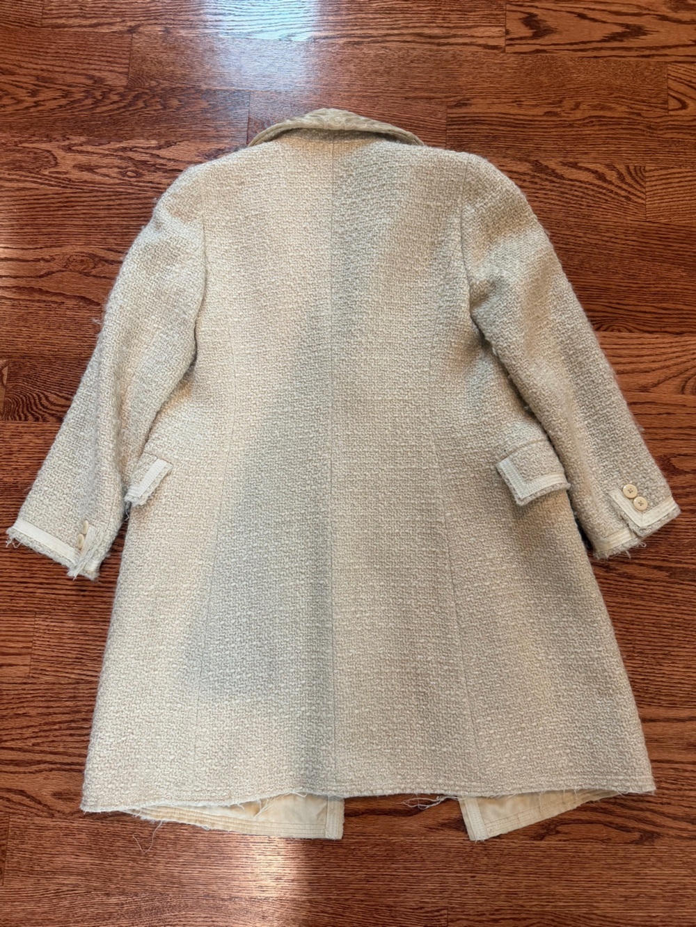 Y2K Vintage COACH Coat Tweed witg fur collar - Picture 5 of 5